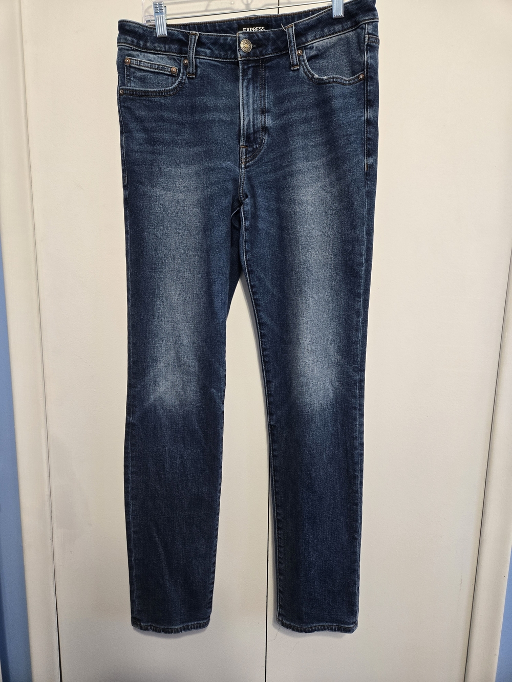 Express Slim Jeans Men's 32x34 Dark Wash Stretch Denim Pants